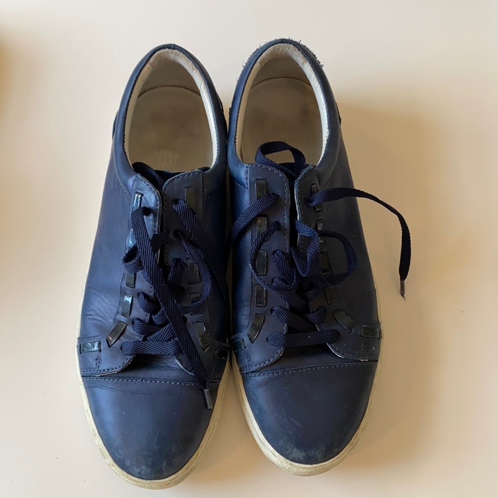 Navy Acne Sneakers